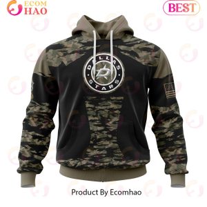 NHL Dallas Stars Honors Veterans And Military Members Kits 3D Hoodie