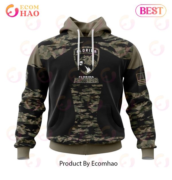 NHL Florida Panthers Honors Veterans And Military Members Kits 3D Hoodie
