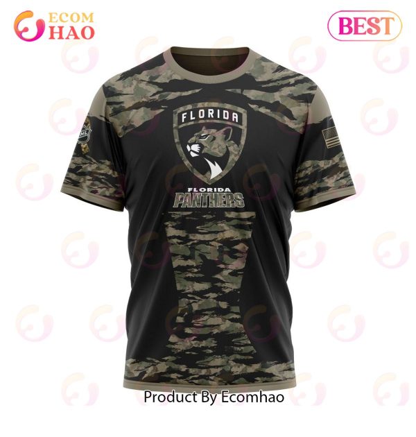 NHL Florida Panthers Honors Veterans And Military Members Kits 3D Hoodie