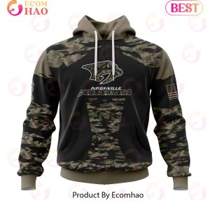 NHL Nashville Predators Honors Veterans And Military Members Kits 3D Hoodie