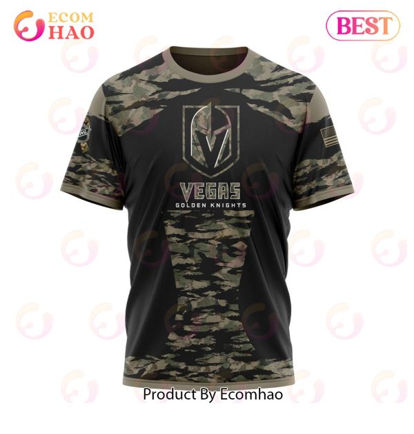 NHL Vegas Golden Knights Honors Veterans And Military Members Kits 3D Hoodie