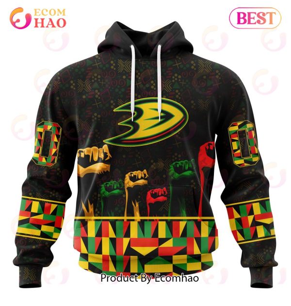 NHL Anaheim Ducks Special Design Celebrate Black History Month 3D Hoodie