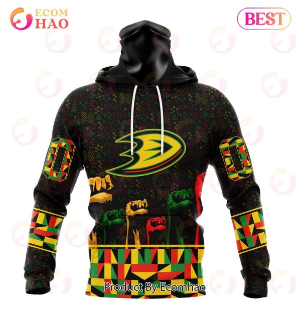NHL Anaheim Ducks Special Design Celebrate Black History Month 3D Hoodie