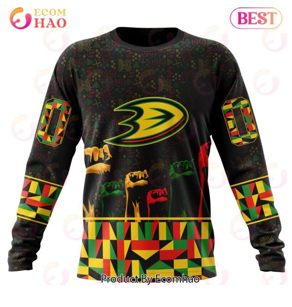 NHL Anaheim Ducks Special Design Celebrate Black History Month 3D Hoodie