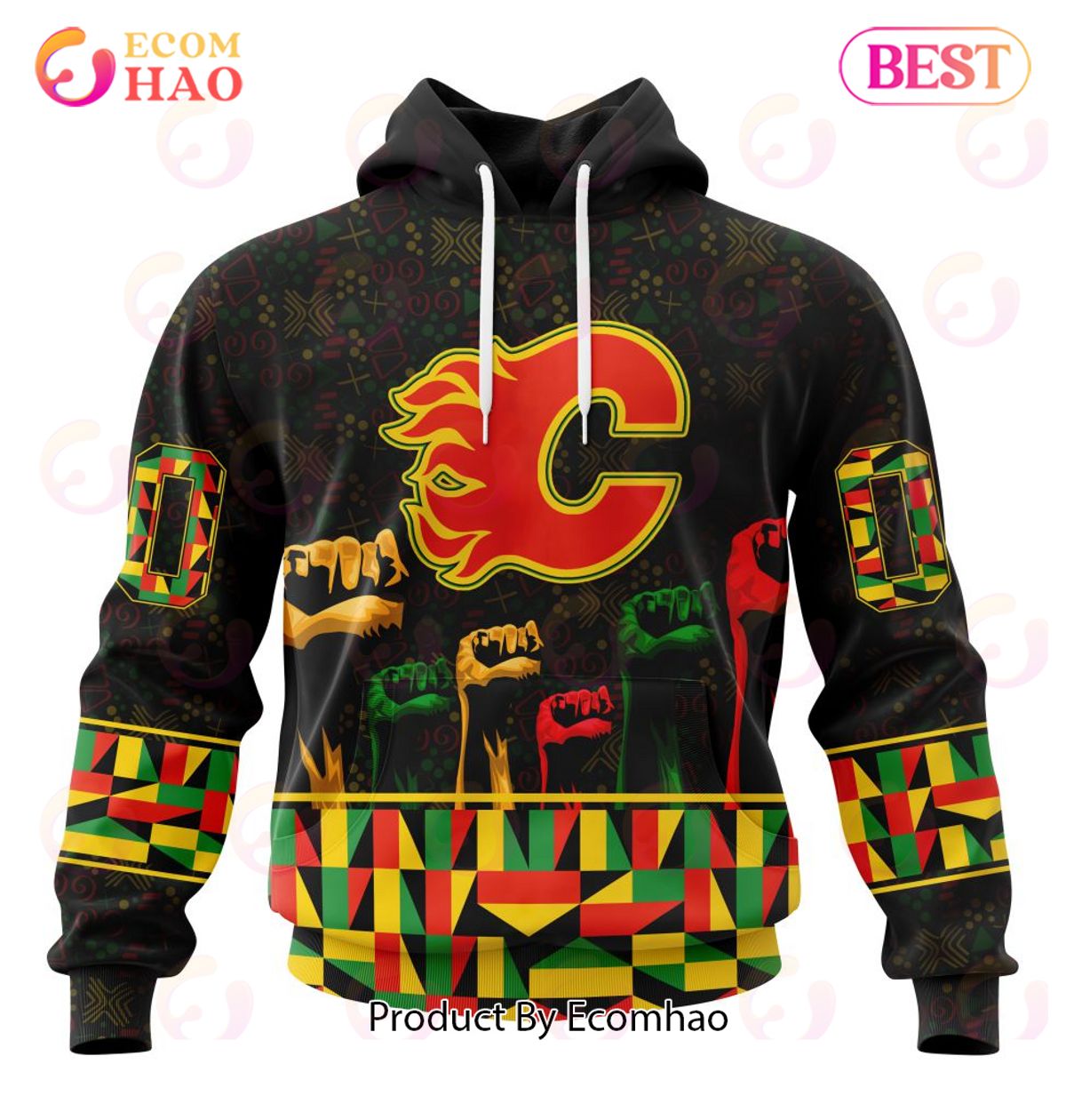NHL Calgary Flames Special Design Celebrate Black History Month 3D Hoodie