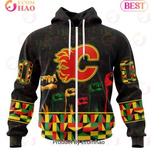 NHL Calgary Flames Special Design Celebrate Black History Month 3D Hoodie