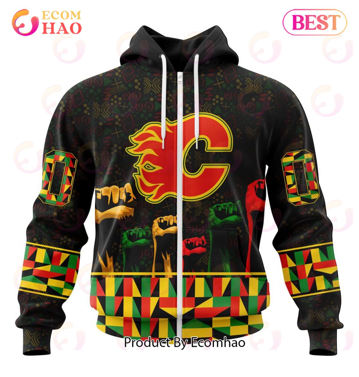 NHL Calgary Flames Special Design Celebrate Black History Month 3D Hoodie