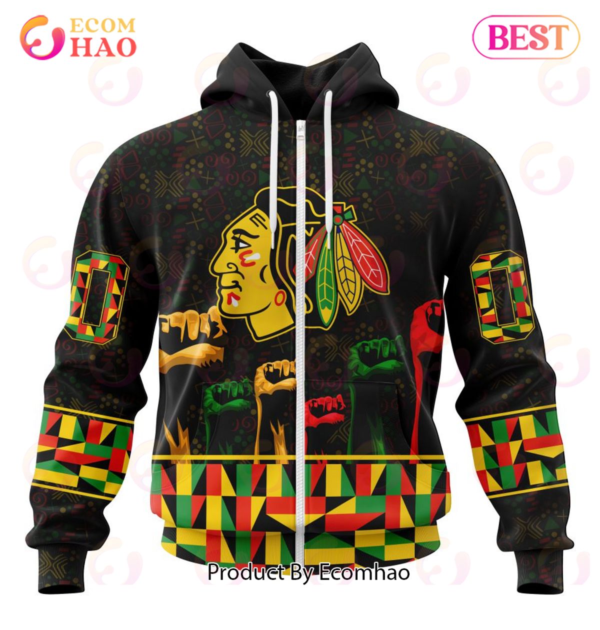 NHL Chicago Blackhawks Special Design Celebrate Black History Month 3D Hoodie