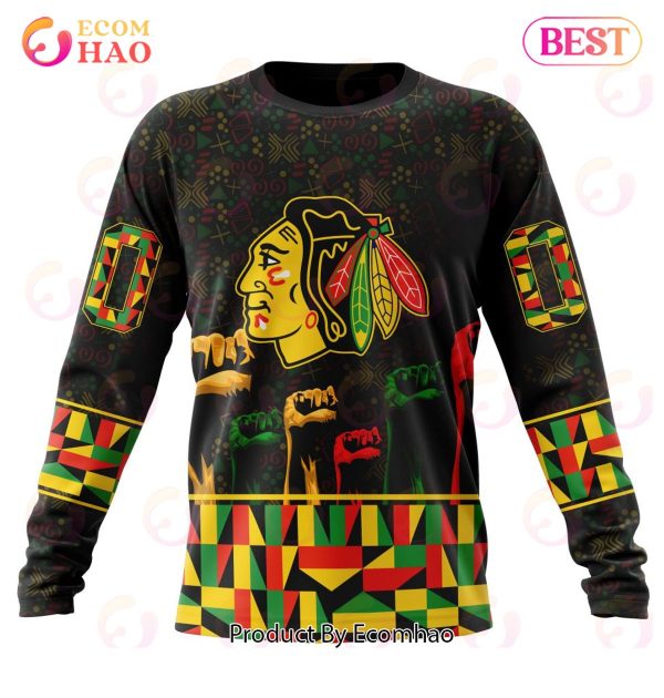 NHL Chicago Blackhawks Special Design Celebrate Black History Month 3D Hoodie