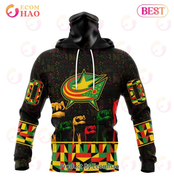 NHL Columbus Blue Jackets Special Design Celebrate Black History Month 3D Hoodie