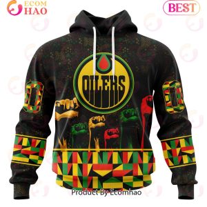 NHL Edmonton Oilers Special Design Celebrate Black History Month 3D Hoodie