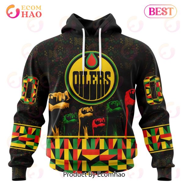NHL Edmonton Oilers Special Design Celebrate Black History Month 3D Hoodie