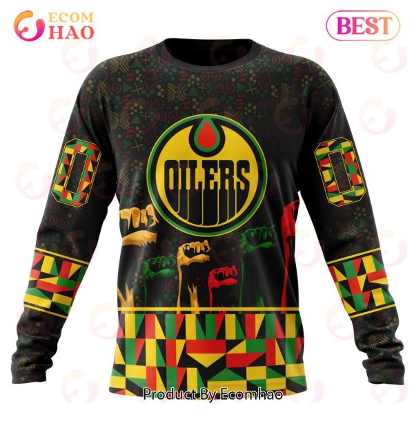 NHL Edmonton Oilers Special Design Celebrate Black History Month 3D Hoodie