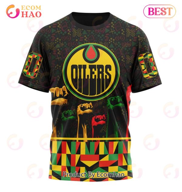 NHL Edmonton Oilers Special Design Celebrate Black History Month 3D Hoodie