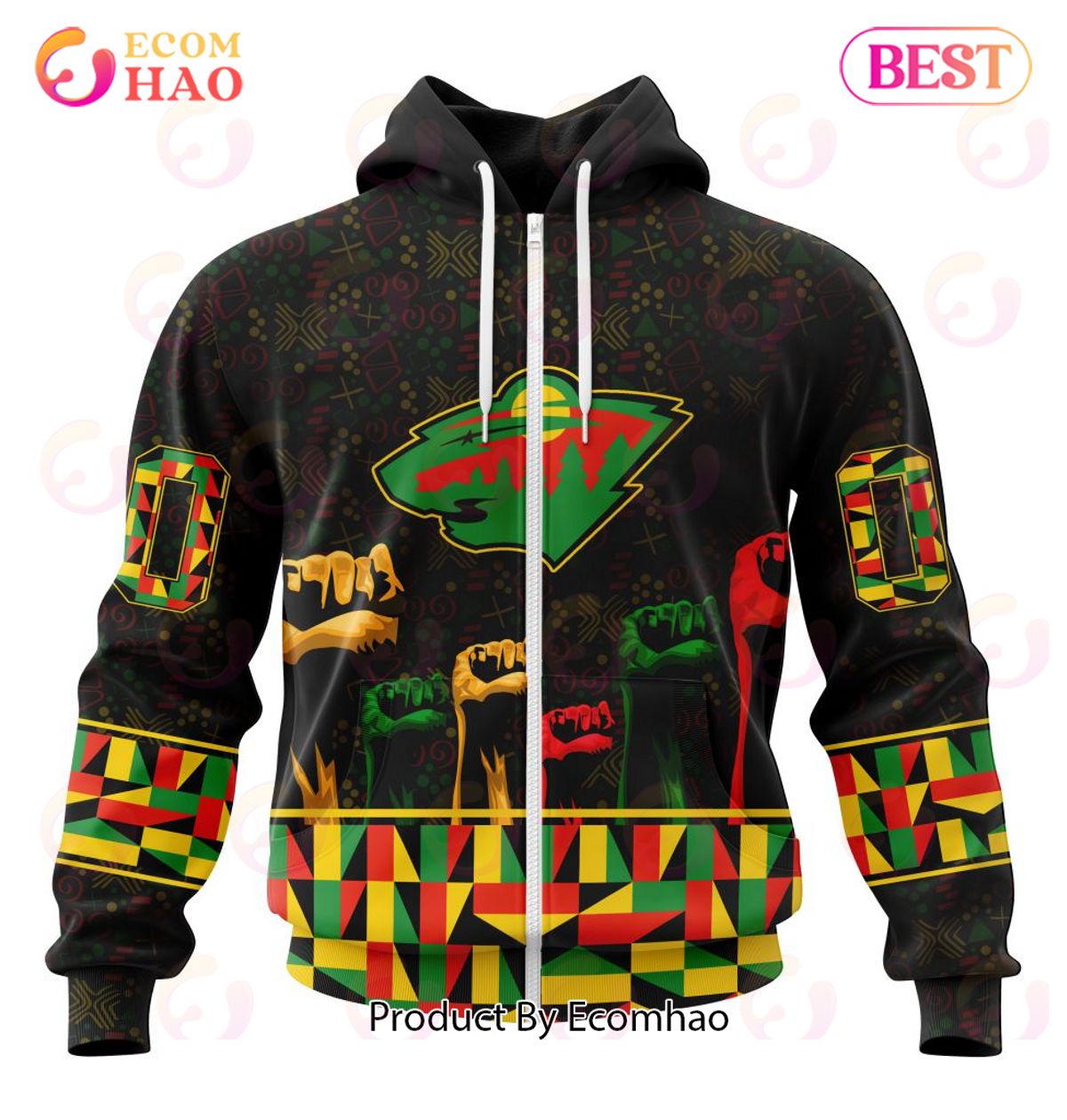 NHL Minnesota Wild Special Design Celebrate Black History Month 3D Hoodie