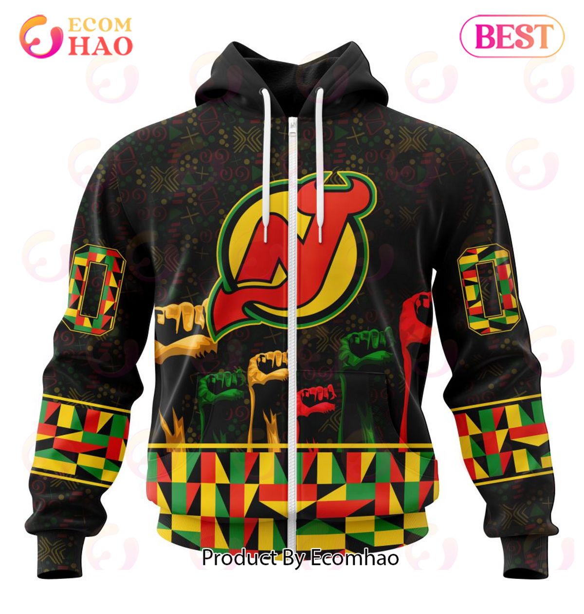 NHL New Jersey Devils Special Design Celebrate Black History Month 3D Hoodie