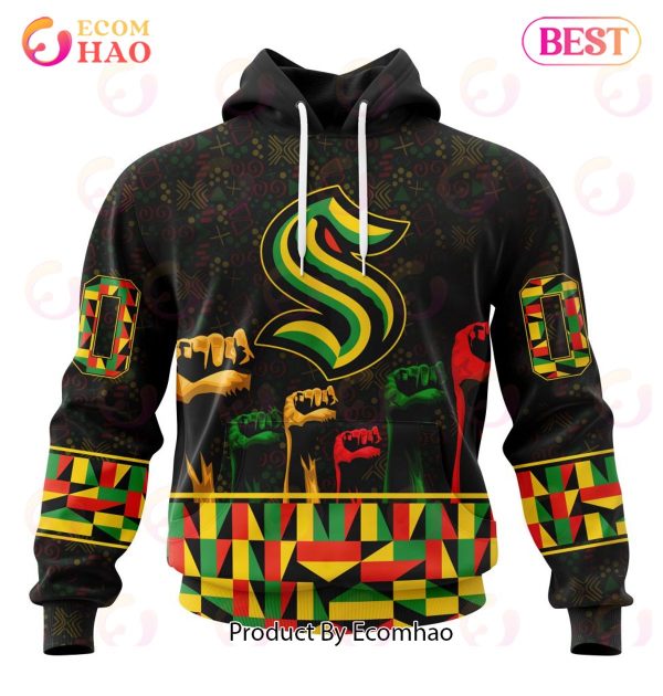 NHL Seattle Kraken Special Design Celebrate Black History Month 3D Hoodie