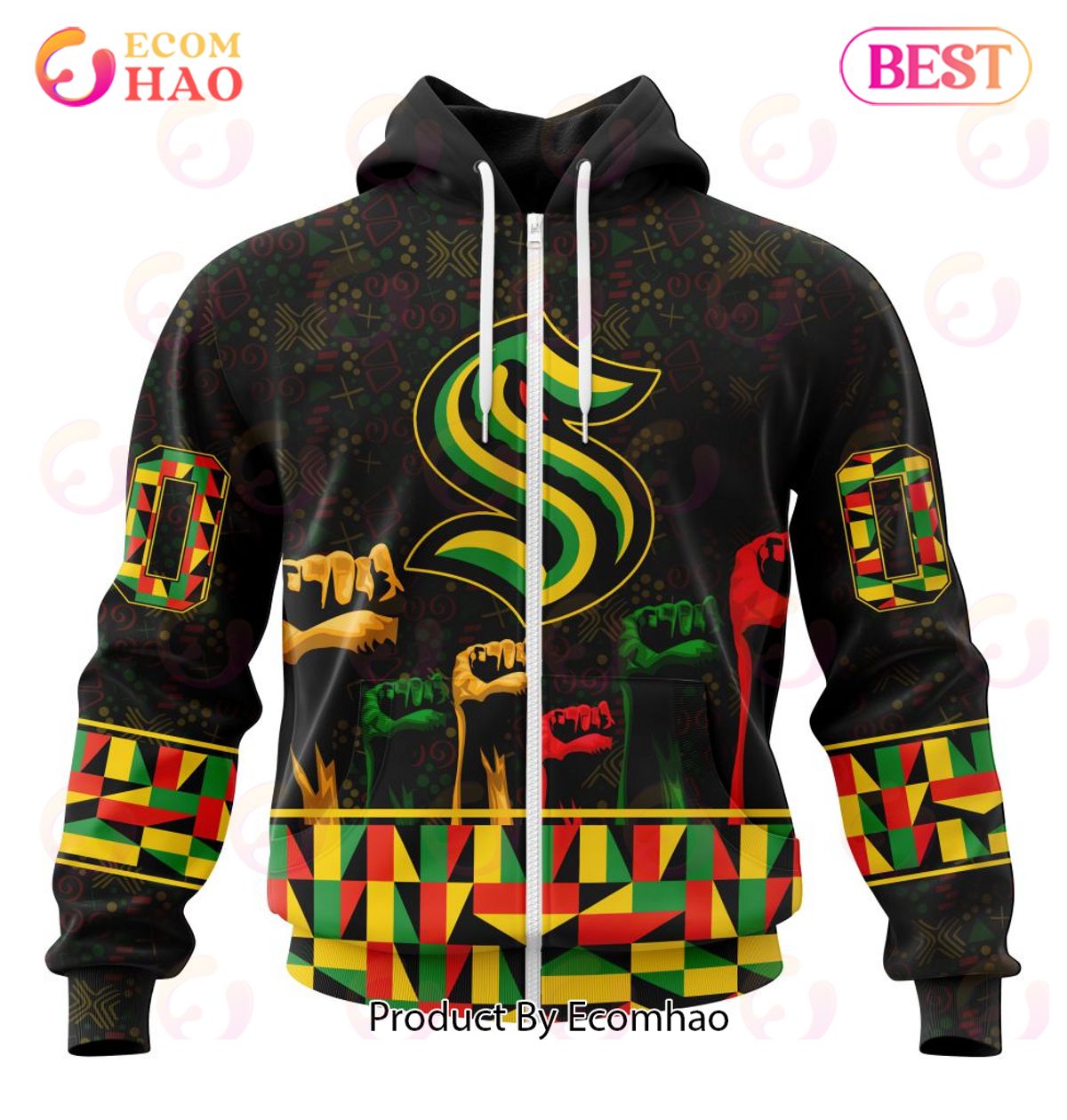 NHL Seattle Kraken Special Design Celebrate Black History Month 3D Hoodie