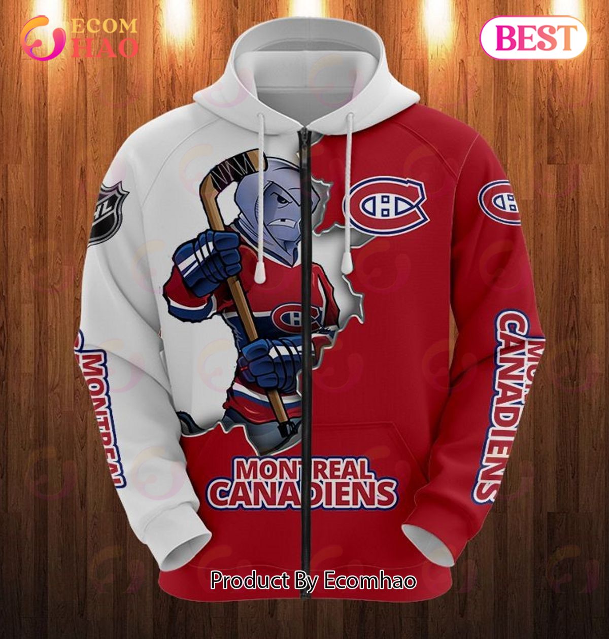 Hoodie 3D Cartoon Graphic Montreal Canadiens For Men & Women