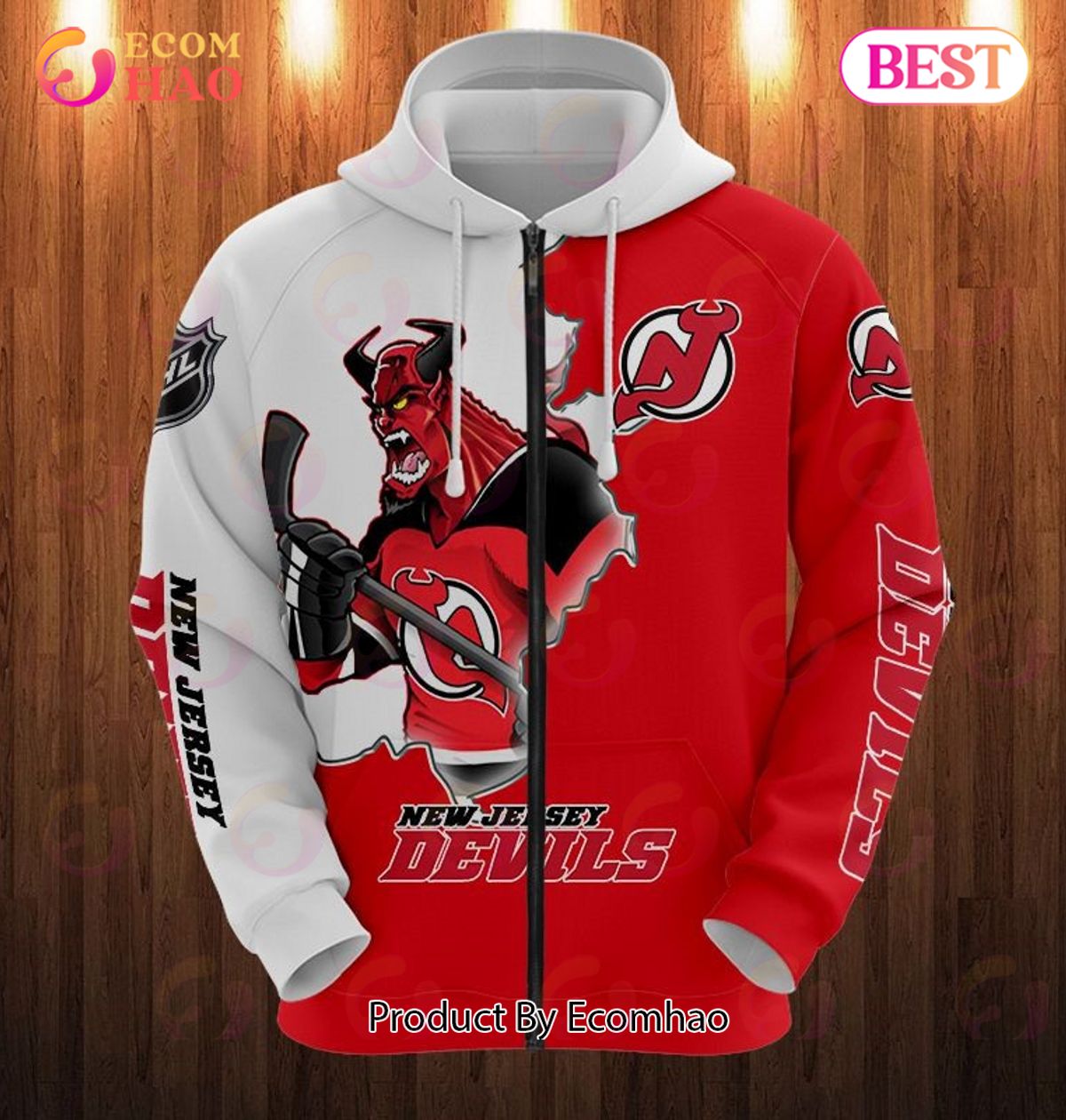 Hoodie 3D Cartoon Graphic New Jersey Devils For Men & Women