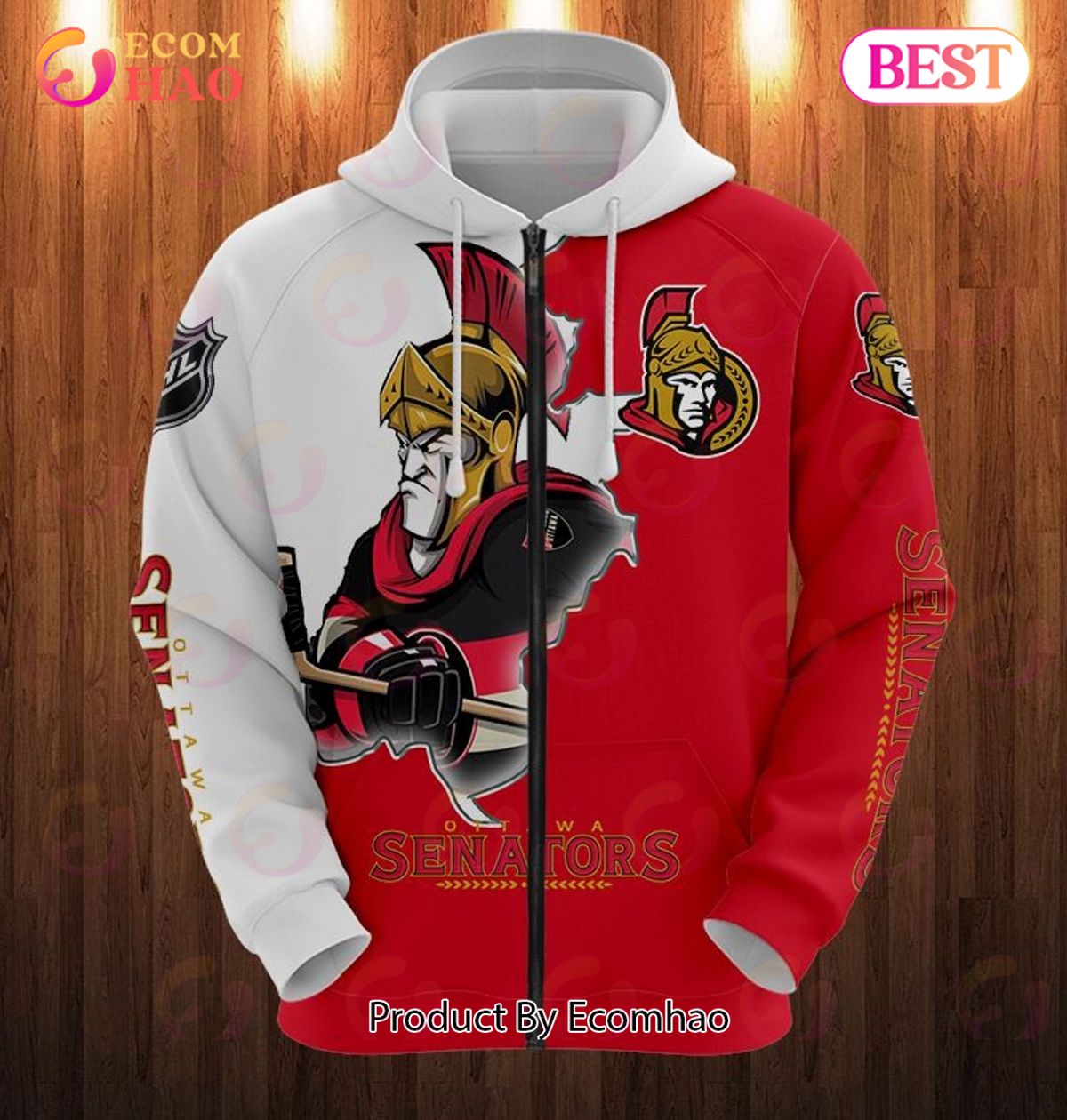 Hoodie 3D Cartoon Graphic Ottawa Senators For Men & Women