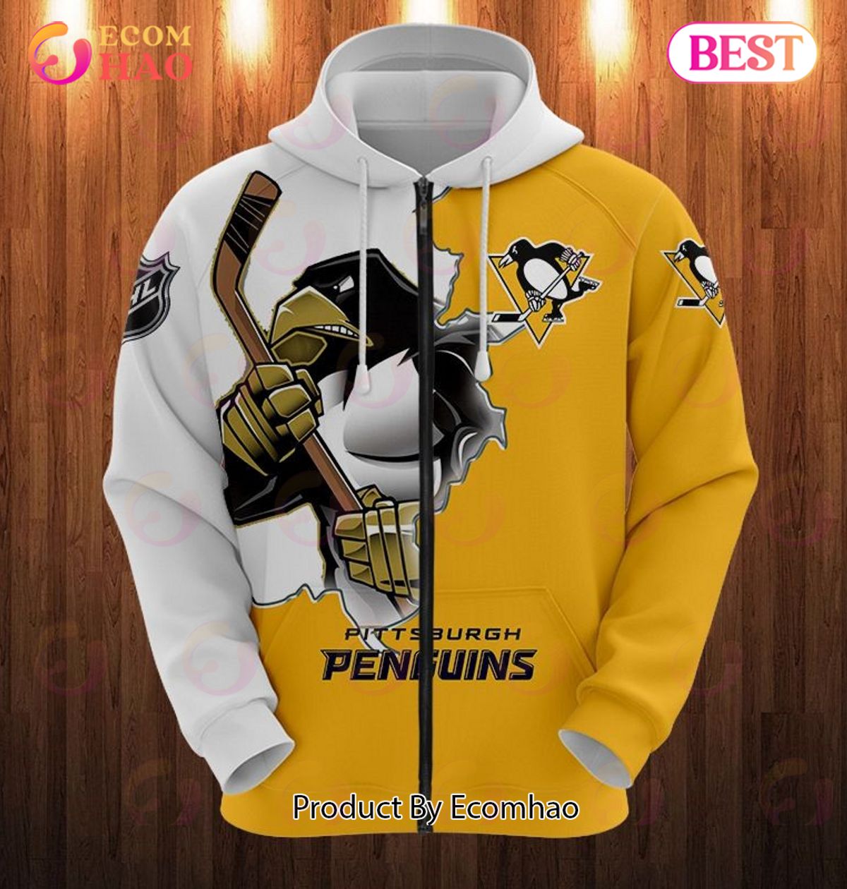 Hoodie 3D Cartoon Graphic Pittsburgh Penguins For Men & Women