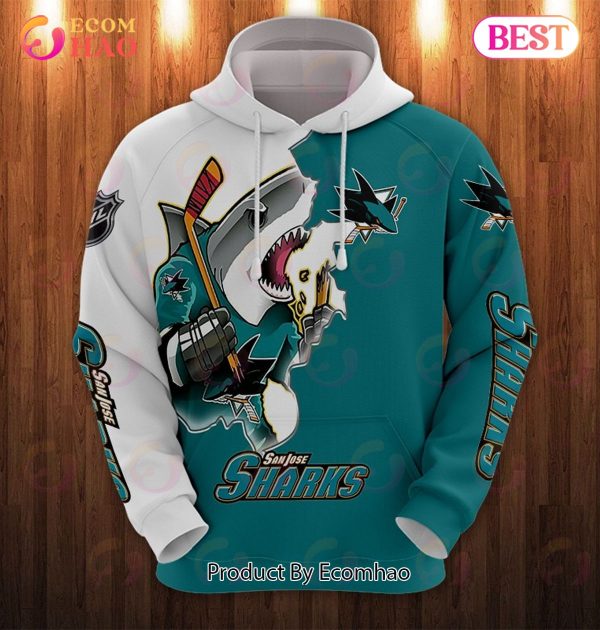 Hoodie 3D Cartoon Graphic San Jose Sharks For Men & Women