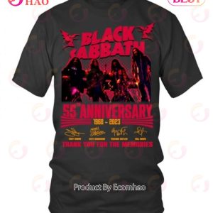 Black Sabbath 55th Anniversary 1968 – 2023 Thank You For The Memories Pink Tone T-Shirt