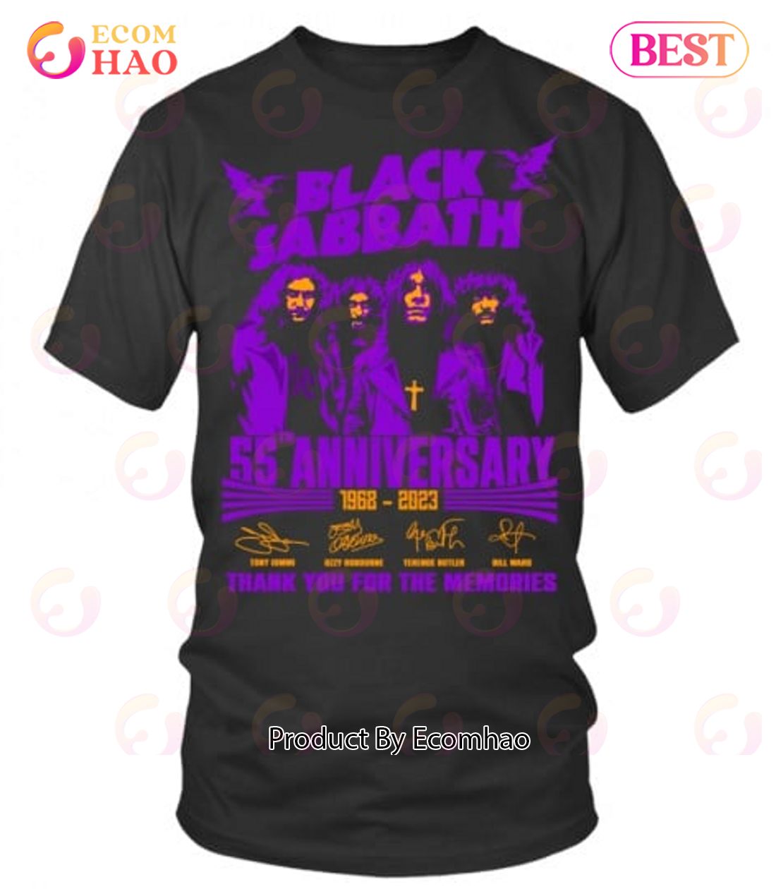 Black Sabbath 55th Anniversary 1968 – 2023 Thank You For The Memories T-Shirt