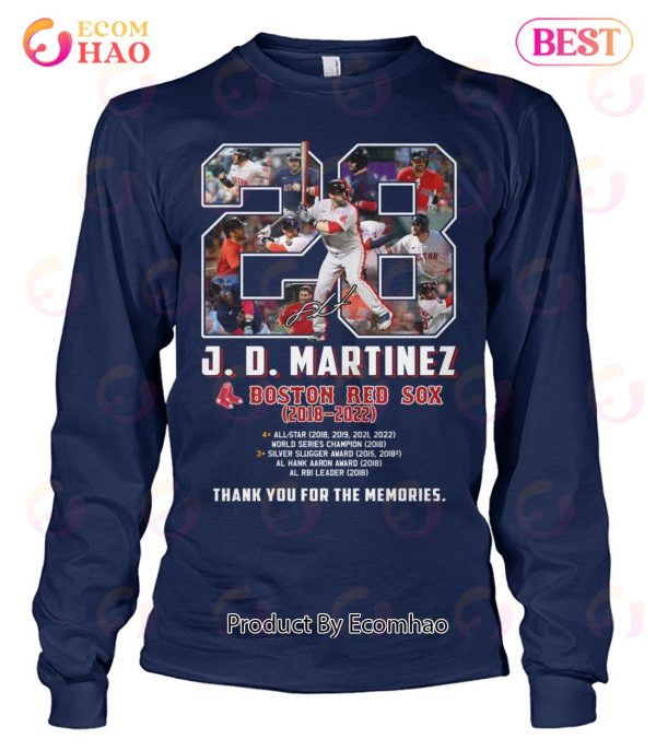 J.D.Martinez Boston Red Sox 2016 – 2022 Thank You For The Memories T-Shirt