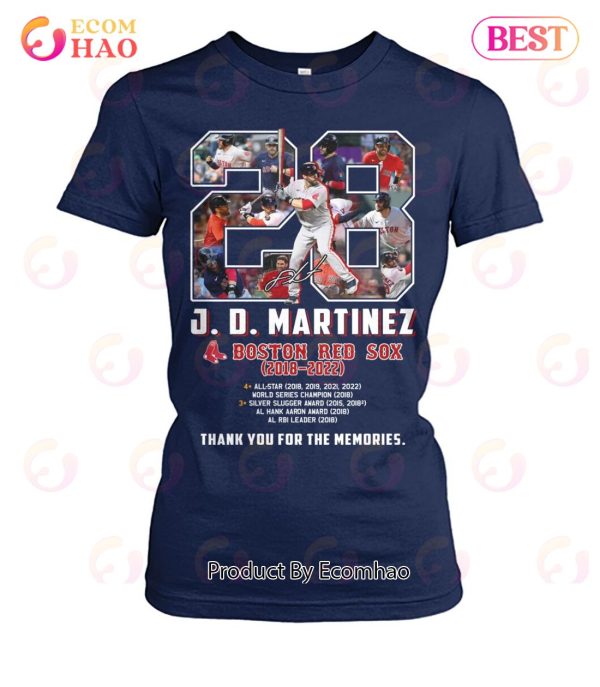 J.D.Martinez Boston Red Sox 2016 – 2022 Thank You For The Memories T-Shirt
