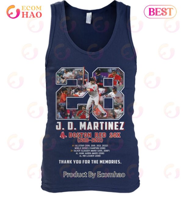 J.D.Martinez Boston Red Sox 2016 – 2022 Thank You For The Memories T-Shirt