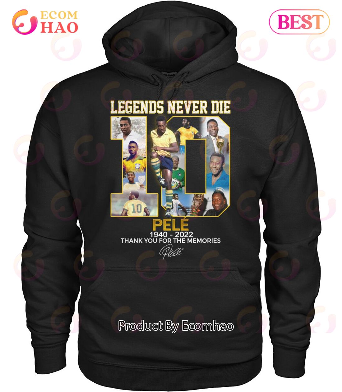 Legends Never Die Pele 1940 – 2022 Thank You For The Memories T-Shirt