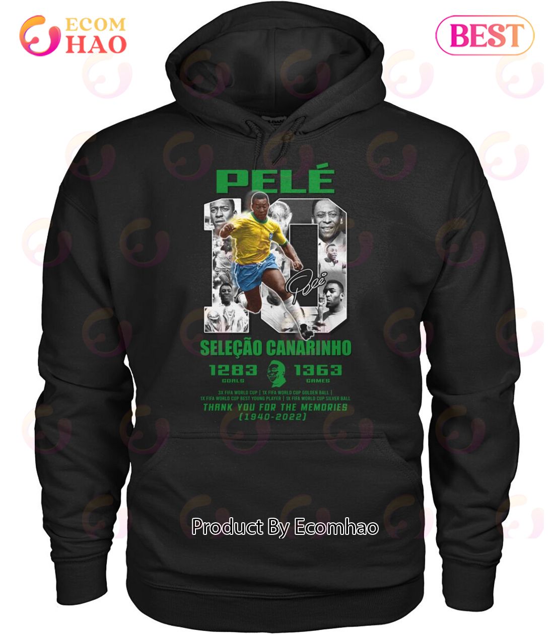 Pele Selecao Canarinho 1283 Goals 1363 Games Thank You For The Memories 1940 – 2022 T-Shirt