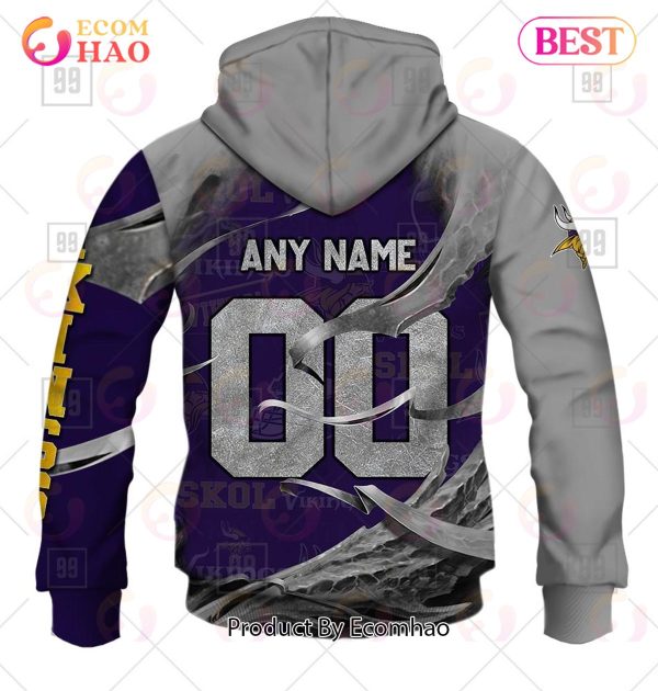Personalized NFL Minnesota Vikings Dragon 3D Hoodie