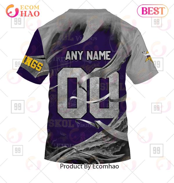 Personalized NFL Minnesota Vikings Dragon 3D Hoodie