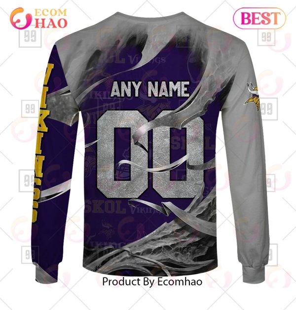 Personalized NFL Minnesota Vikings Dragon 3D Hoodie
