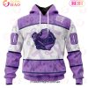 OHL Barrie Colts Special Lavender Fight Cancer 3D Hoodie