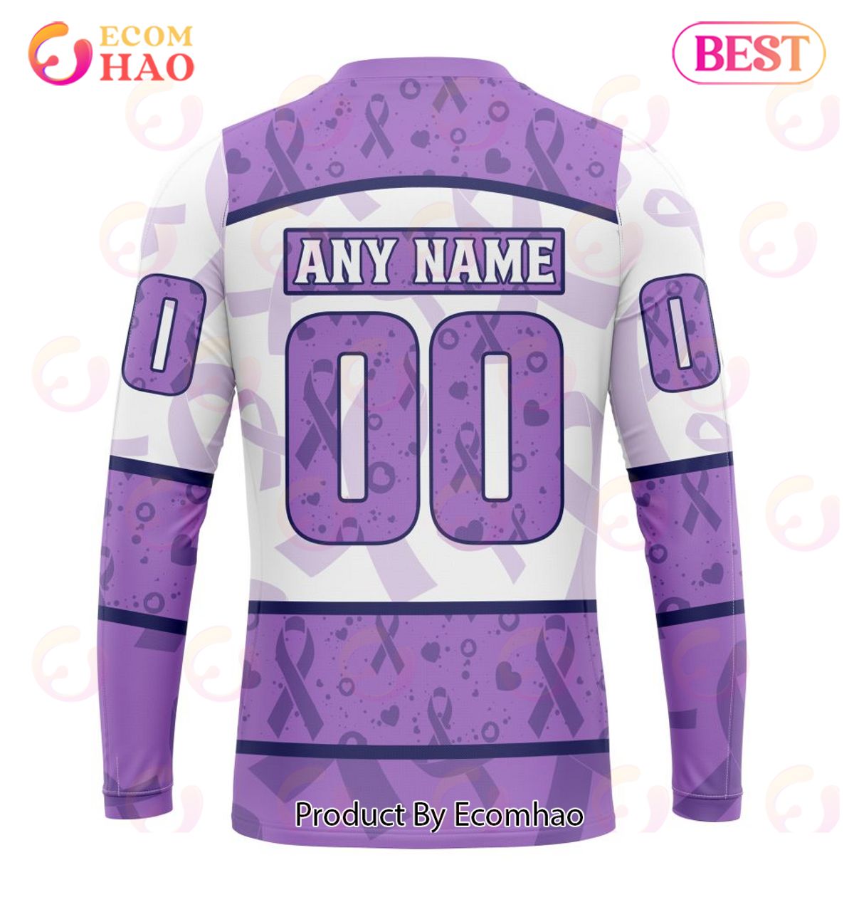 OHL Flint Firebirds Special Lavender Fight Cancer 3D Hoodie