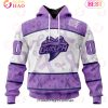 OHL Hamilton Bulldogs Special Lavender Fight Cancer 3D Hoodie