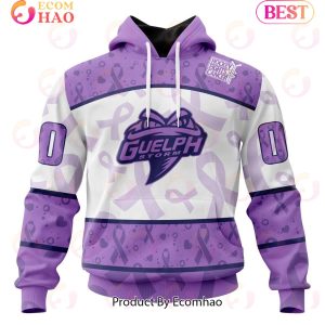 OHL Guelph Storm Special Lavender Fight Cancer 3D Hoodie