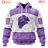 OHL Kitchener Rangers Special Lavender Fight Cancer 3D Hoodie