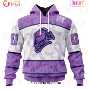 OHL London Knights Special Lavender Fight Cancer 3D Hoodie