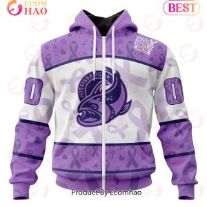 OHL Mississauga Steelheads Special Lavender Fight Cancer 3D Hoodie