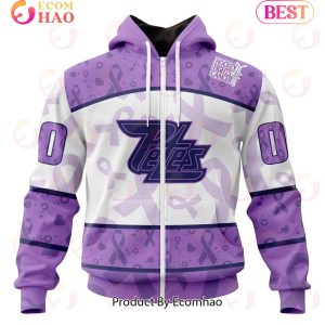 OHL Peterborough Petes Special Lavender Fight Cancer 3D Hoodie
