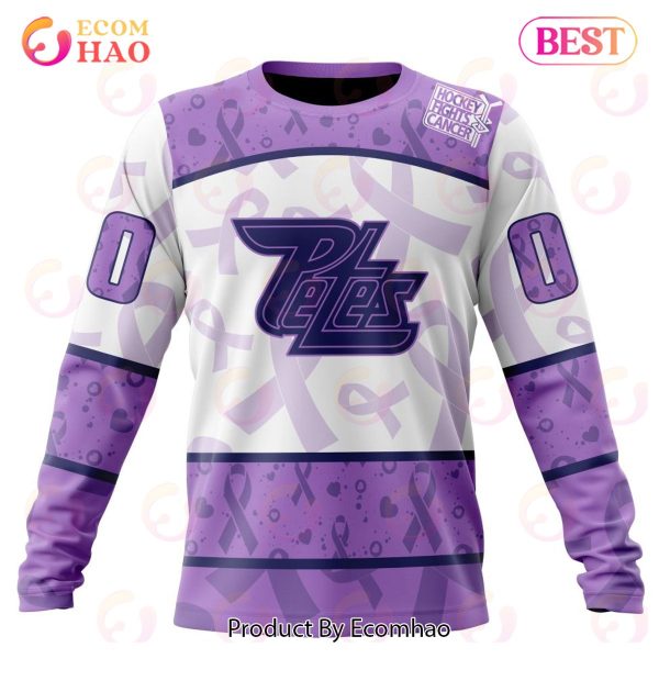 OHL Peterborough Petes Special Lavender Fight Cancer 3D Hoodie