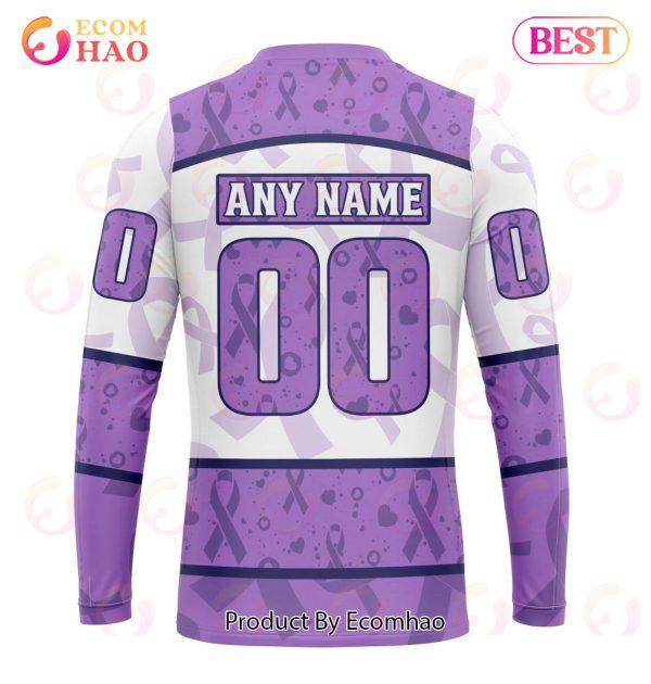 OHL Peterborough Petes Special Lavender Fight Cancer 3D Hoodie