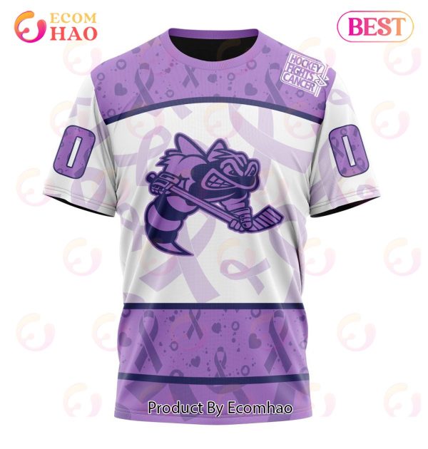 OHL Sarnia Sting Special Lavender Fight Cancer 3D Hoodie