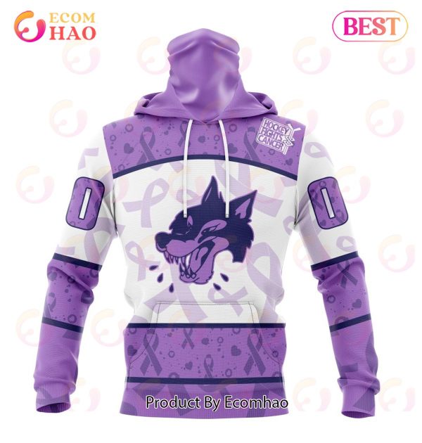 OHL Sudbury Wolves Special Lavender Fight Cancer 3D Hoodie