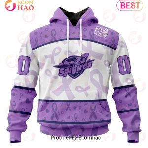 OHL Windsor Spitfires Special Lavender Fight Cancer 3D Hoodie